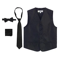 Gioberti Boy's 4pc Paisley Vest Set