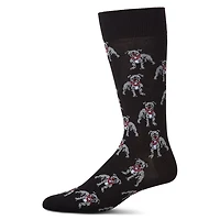 MeMoi Men's American Bully Dog Bamboo Blend Crew Socks