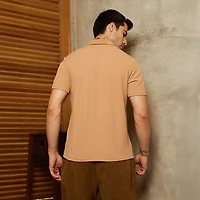 Rope-Tactile Cuban Polo T-Shirt