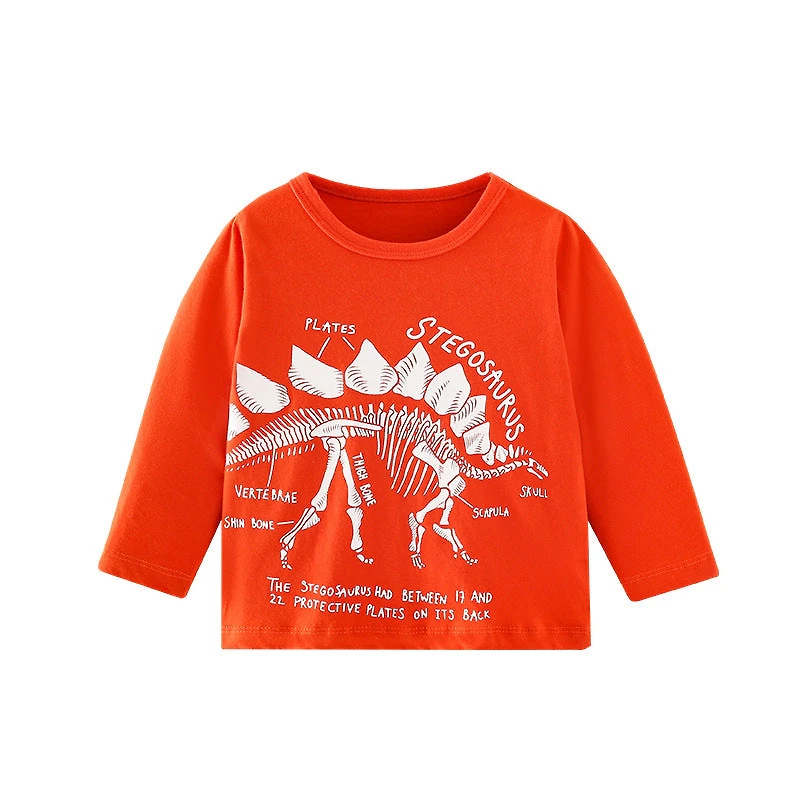 MyKids-USA Baby Boy Cartoon Dinosaur Pattern Long Sleeve Cool Shirt
