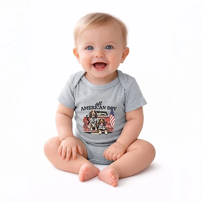 The Juniper Shop - All American Boy Dogs Baby Short Sleeve Graphic Bodysuit