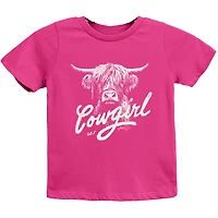 The Juniper Shop - Cowgirl Highland Cow Youth Short Sleeve Graphic T-Shirt