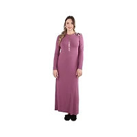 MeMoi Women's Floral Embroidered Full-Length Shoulder Gown