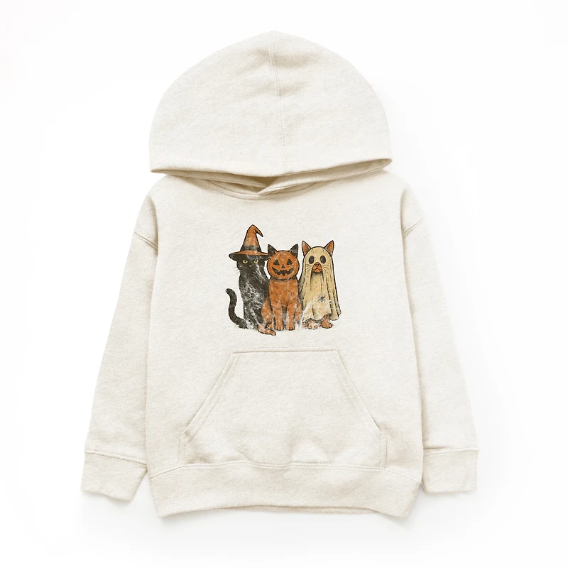 The Juniper Shop - Youth Graphic Hoodie - Halloween Cat Trio