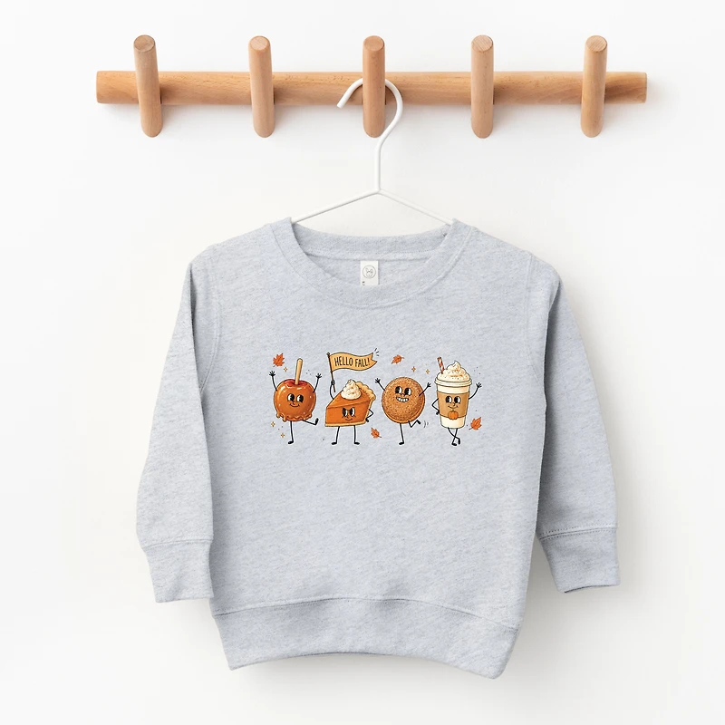 The Juniper Shop - Toddler Graphic Sweatshirt Hello Fall Stick Figures
