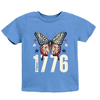 The Juniper Shop - 1776 Butterfly Patriotic Youth Short Sleeve Graphic T-Shirt