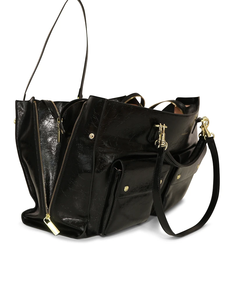 Belle & Bloom Womens Reflections Leather Shoulder Bag