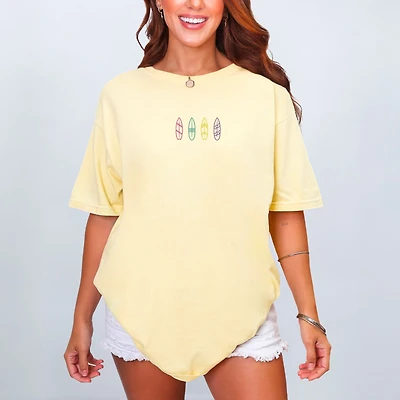 Simply Sage Market Women's Garment-Dyed Embroidered Surf Boards Graphic T-Shirt