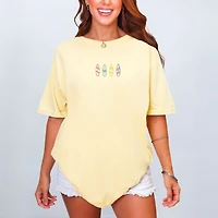Simply Sage Market Women's Garment-Dyed Embroidered Surf Boards Graphic T-Shirt