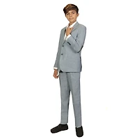 Gioberti Boy's Linen Blend Suit Set Jacket And Dress Pants