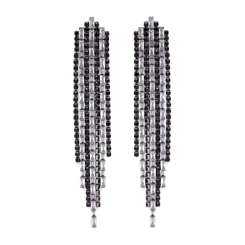AGP PARIS Womens Diva Fringed Drop Earrings