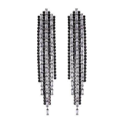 AGP PARIS Womens Diva Fringed Drop Earrings