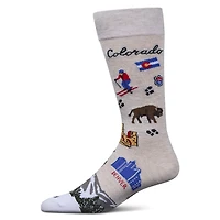 MeMoi Men's Colorado Rayon From Bamboo Crew Socks