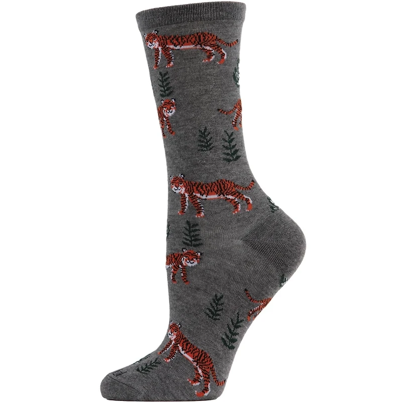 MeMoi Tigers Bamboo Blend Crew Socks