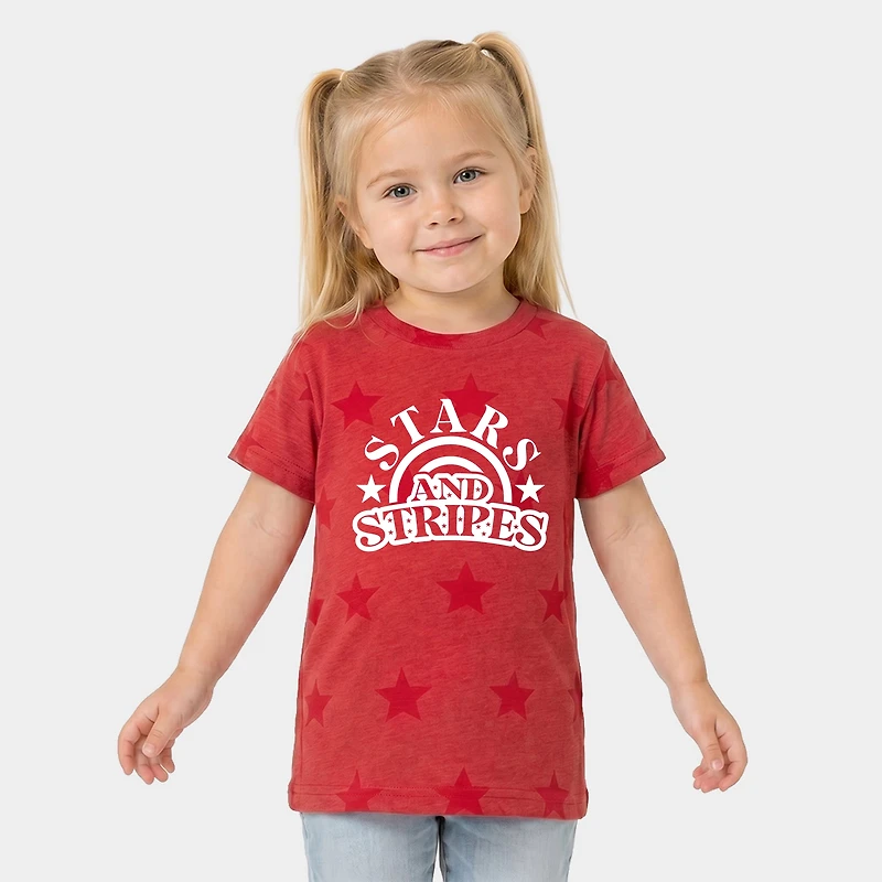 The Juniper Shop - Stars and Stripes Arched Toddler Short Sleeve Star Tee