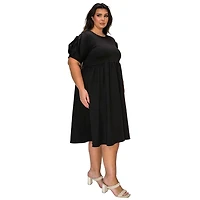L I V D Women's Plus Rosie Florette Sleeve Midi Dress