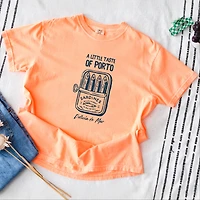 Simply Sage Market - A Little Taste Of Porto Sardines Women's Garment Dyed Graphic T-Shirt