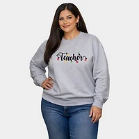 Simply Sage Market - Teacher Christmas Lights  Women's Plus Sized Graphic Sweatshirt