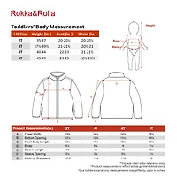 Rokka&Rolla Toddler Fleece Jacket with Stand-Up Collar