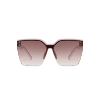 AGP PARIS Women's Classic Square Acetate Gradient Lens UV400 Sunglasses