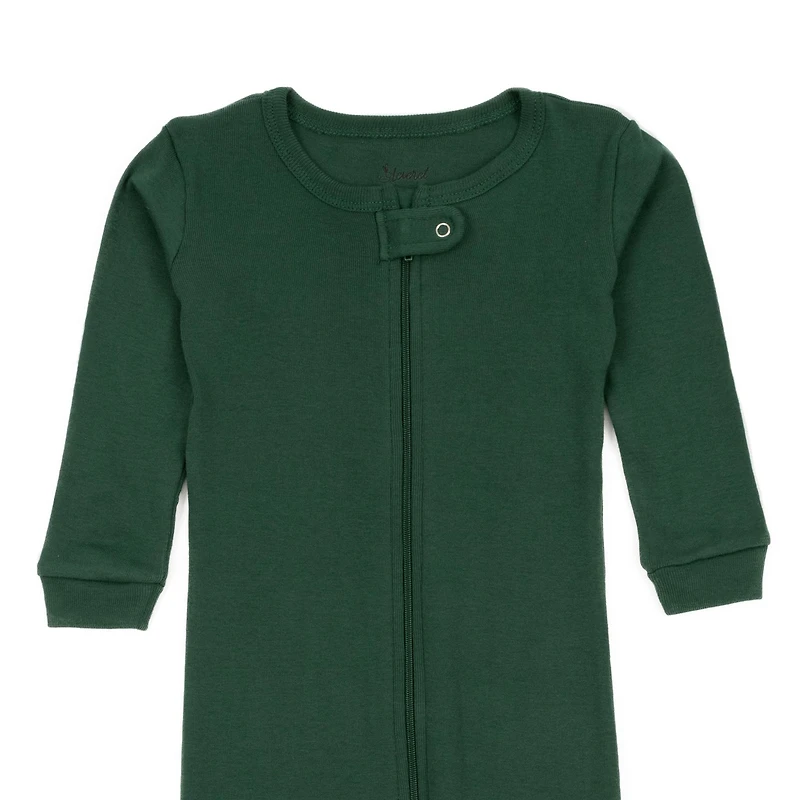 Leveret Baby Boho Solid Cotton Footed Pajamas