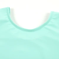 Leveret Girls Short Sleeve Solid Stretch Dance Leotard