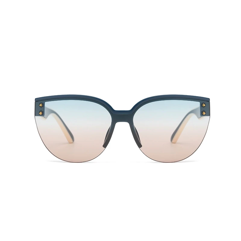 AGP PARIS Women's Clubmaster Acetate Gradient Lens UV400 Sunglasses