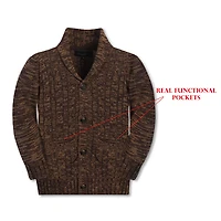 Gioberti Boy's 100% Cotton Knitted Shawl Collar Cardigan Sweater