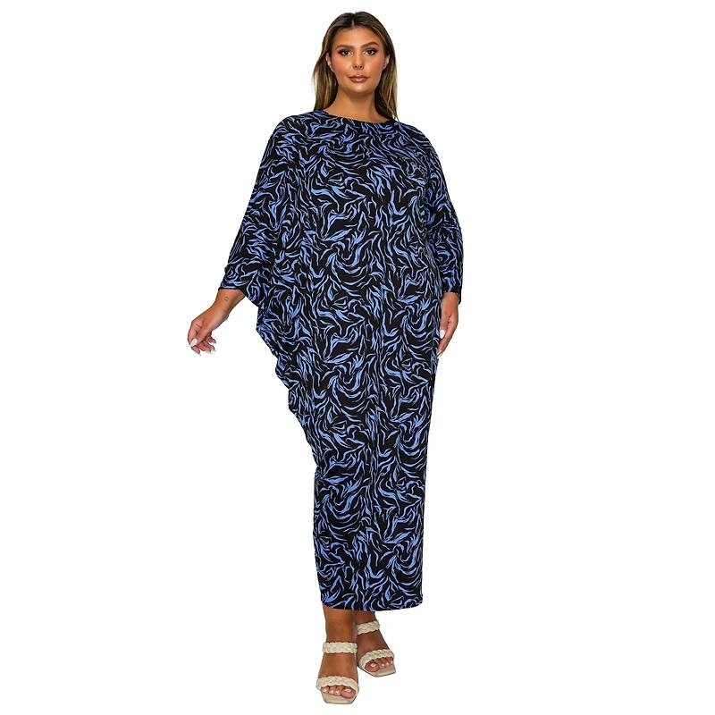 L I V D Women's Plus Jessica Asymmetrical Maxi Dress