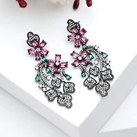 AGP PARIS Womens Diva Floral Drop Earrings
