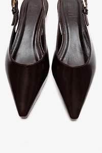 Prologue Shoes Womens Jenna Slingback Pointed Toe Pump