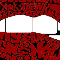 LA Pop Art Men's Word T-Shirt - Brooklyn Lips