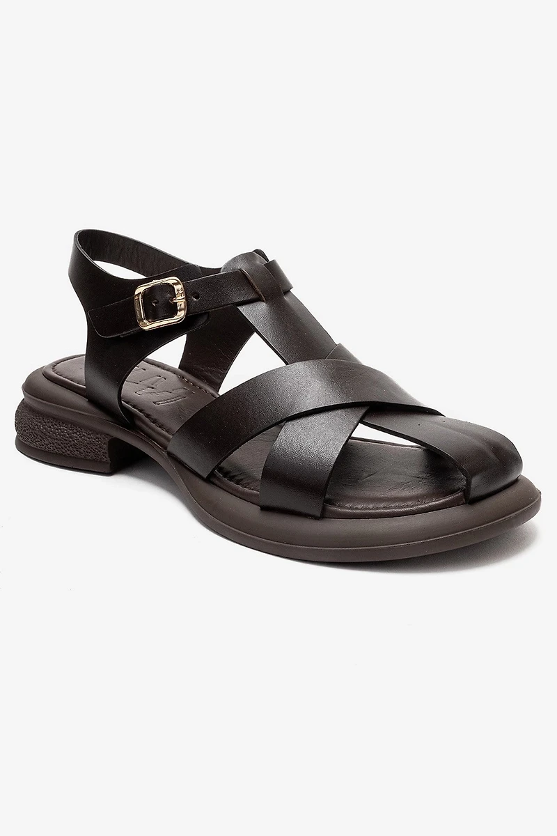 Forever & Always Womens Guido Leather Sandals