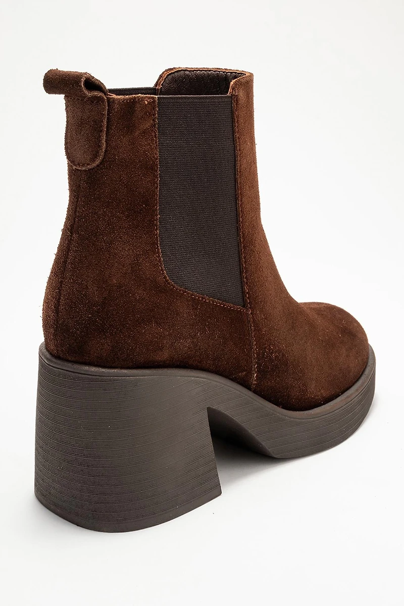 Forever & Always Womens Lysa Leather Platform Boots