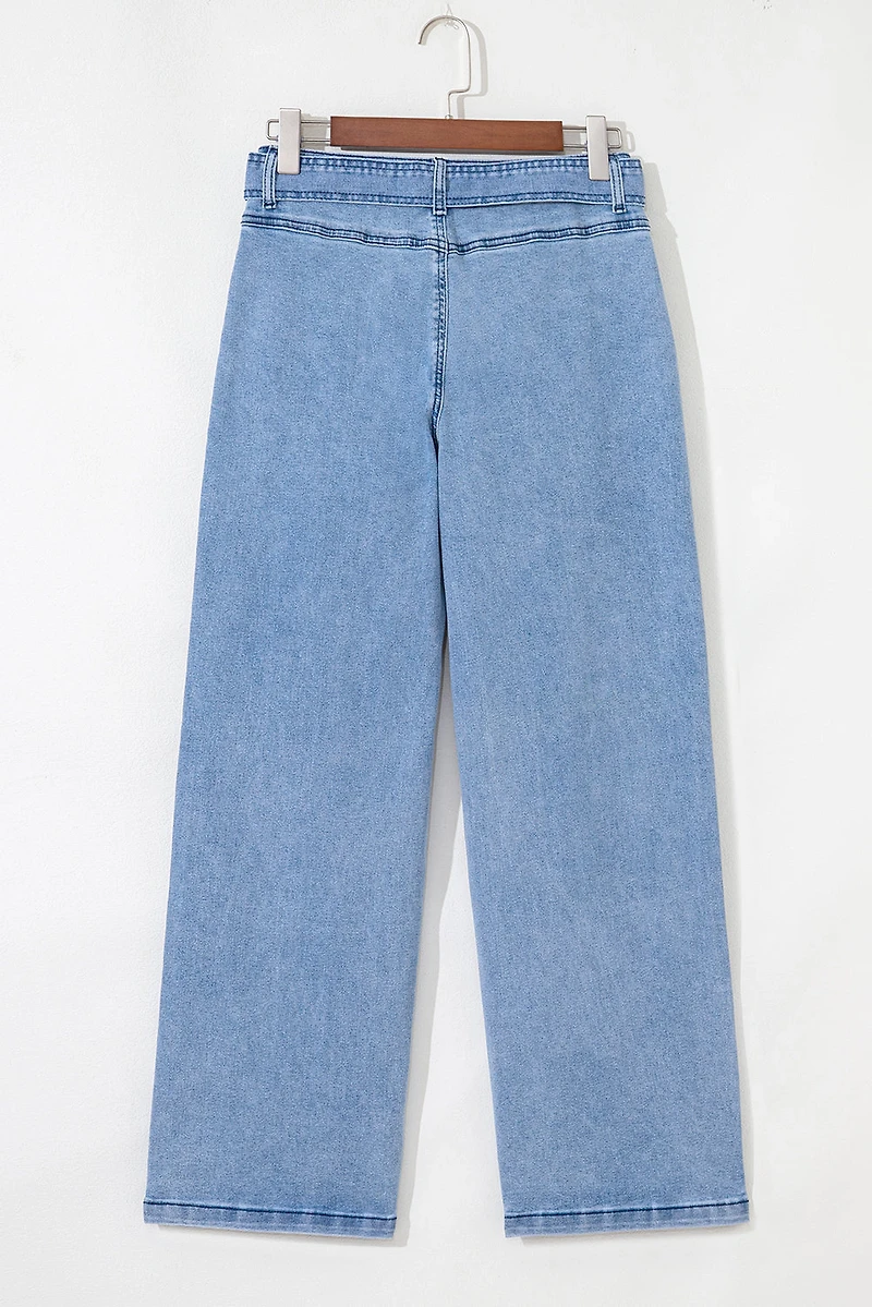 Threaded Pear Women's Ava Sash Wide Leg Jeans