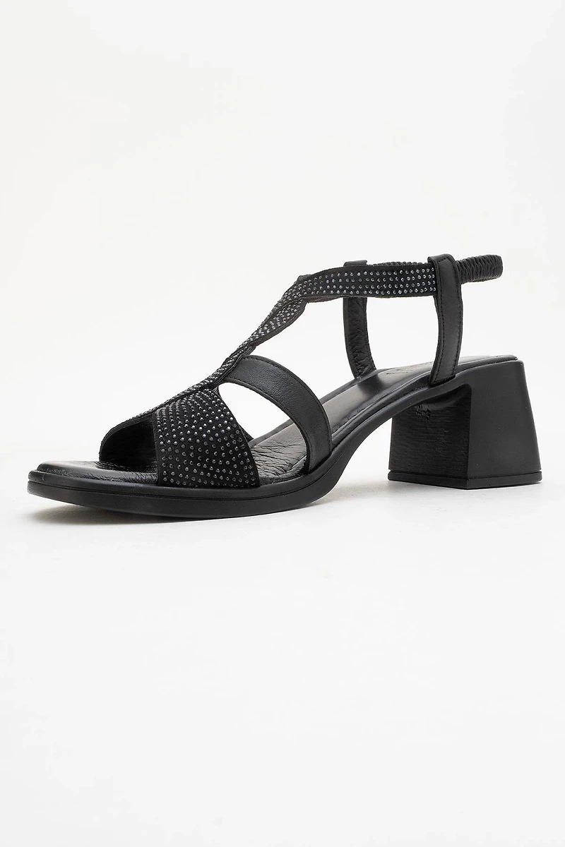 Forever & Always Womens Dolen Leather Chunky Sandal