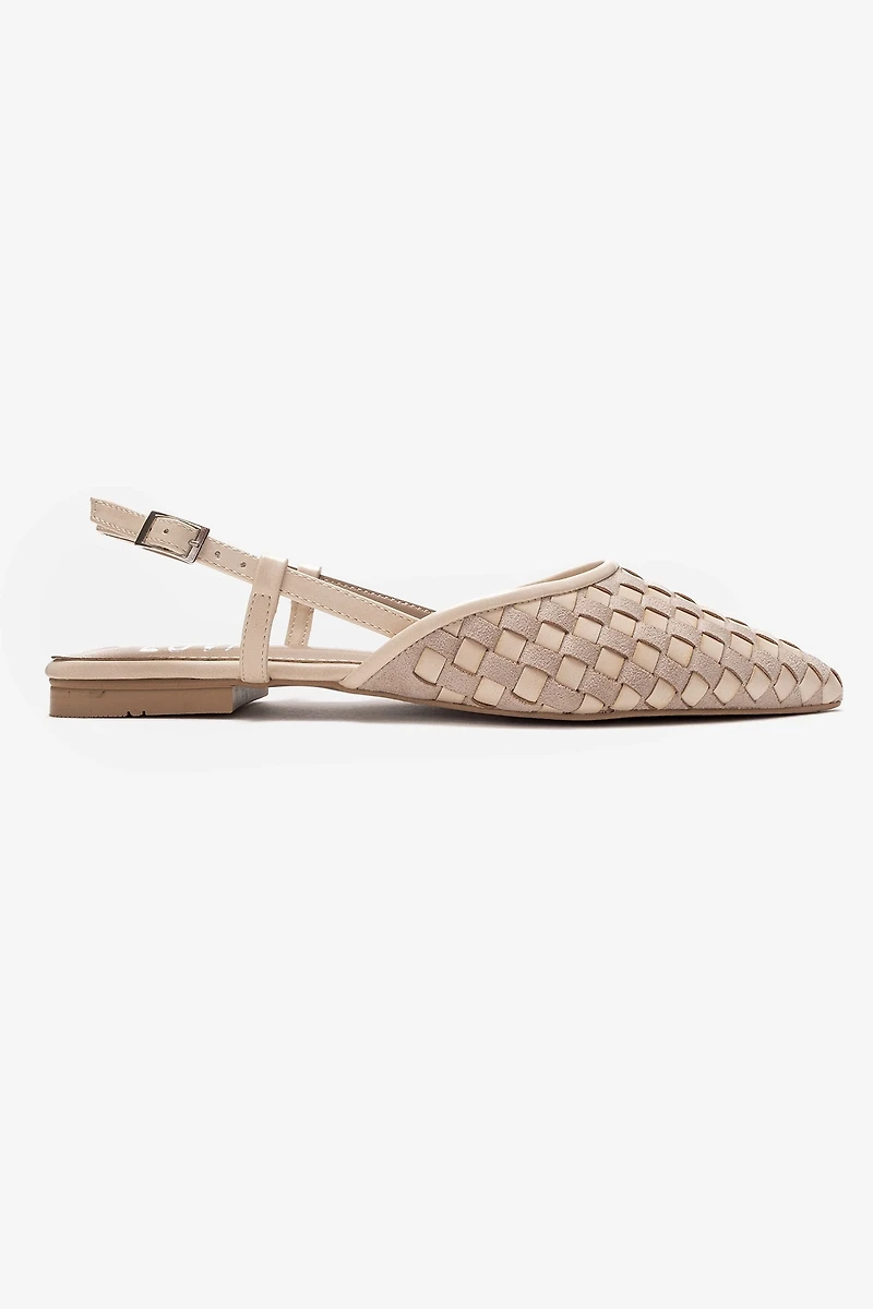 Prologue Shoes Womens Chanda Pointed Toe Woven Sandal