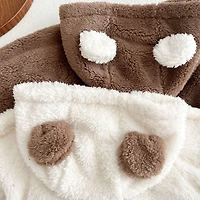 Mykids-usa Baby Bear Embroidered Pattern Soft Bodysuits In Autumn