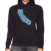 LA Pop Art California Hearts - Women's Word Hooded Sweatshirt