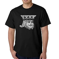LA Pop Art Men's King of Spades Word T-Shirt