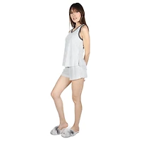 MeMoi Women's Spa Terry Bamboo Blend Racerback Top and Short Set