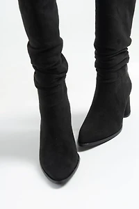 Prologue Shoes Womens Vianella Block Heel Knee High Boot