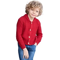 Gioberti Boy's 100% Cotton Knitted Shawl Collar Cardigan Sweater