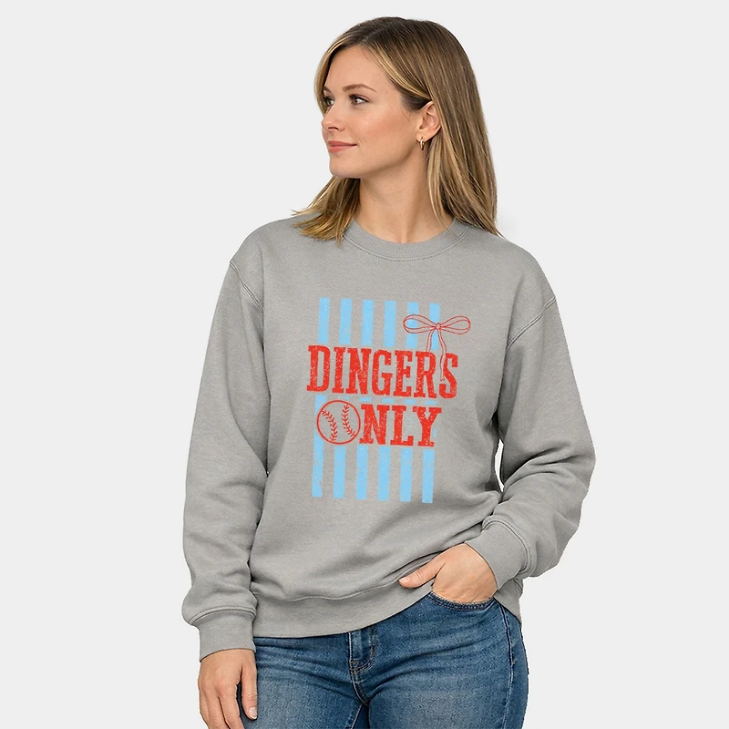 Simply Sage Market - Dingers Only Stripes Women's Graphic Sweatshirt