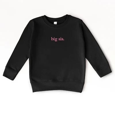 The Juniper Shop - Embroidered Big Sis Typewriter Toddler Graphic Sweatshirt