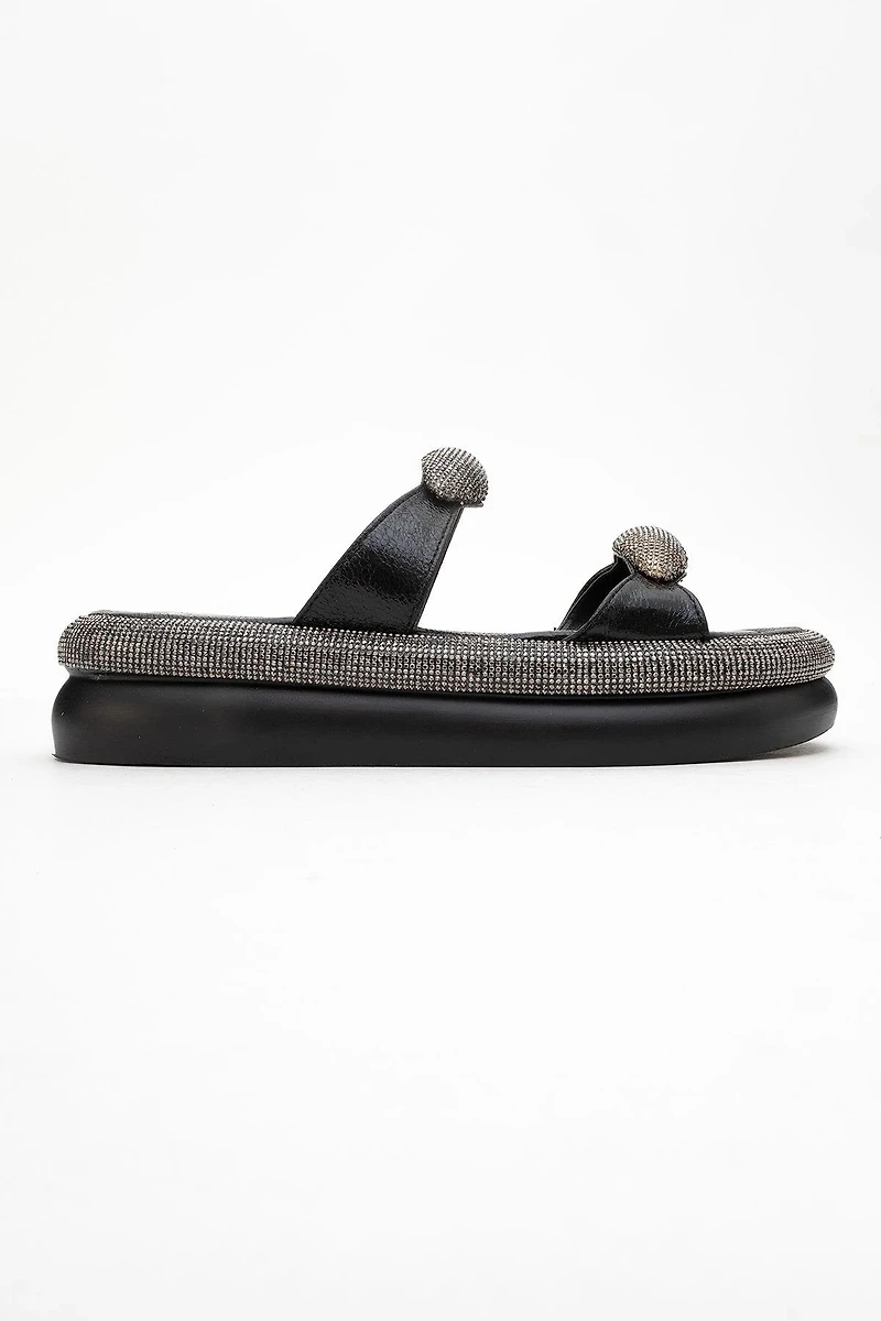 Prologue Shoes Womens Finery Embellished Platform Slide