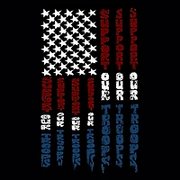 LA Pop Art Men's Word T-Shirt - Support Our Troops