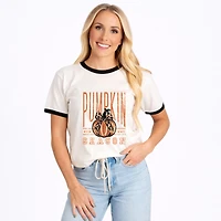 Simply Sage Market - Women's Ringer Graphic T-Shirt Pumpkin Season Stars