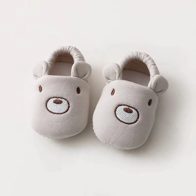 MyKids-USA Baby Cartoon Animal Embroidered Graphic Cotton Filling Design Warm Toddle Shoes