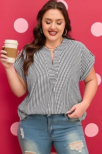 Threaded Pear Women's Hope Short Dolman Sleeve PLUS Blouse